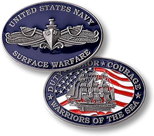 U.S. Navy Surface Warfare Warriors of The Sea Challenge Coin