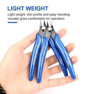 KAHIOE 5Pcs/PACK 170 Flush Cutter Internal Spring Cutting Pliers Small wire cutters