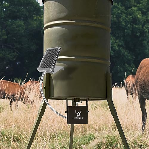 Highwild 6-Volt Solar Panel Charger for 6V Feeder Battery - Deer Feeder Outdoor Waterproof Solar Charger with Mounting Hardware