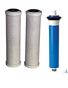 compatible with fx12m and fx12p, water filter replacement cartridge compatible ge ro set gxrm10rbl gxrm10g reverse osmosis systems, 2x carbon filters, 1x 50gpd ro membrane filter