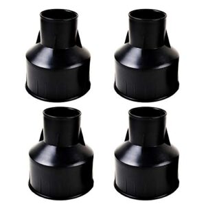 cnbrighter embedded parts, plastic horn shape,black built-in fitting,waterproof outdoor/indoor preembedded inserts,for led inground/step stair/underwater swimming pool lights,4 pack (l-Φ142)