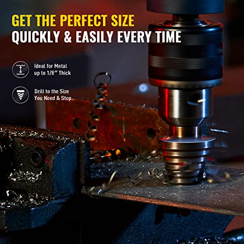 ZELCAN Cobalt Added M35 Step Drill Bit, Spiral Step Drill Bit, Unibit Drill Bit for Cutting Drilling Holes On Stainless Steel, Steel, Metal Sheet, Multiple Hole Stepped Up Bit for Professionals