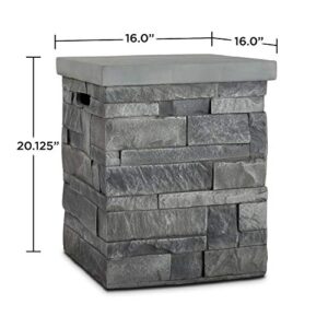 Real Flame T0027-GLS Propane Tank Cover, Gray Ledgestone