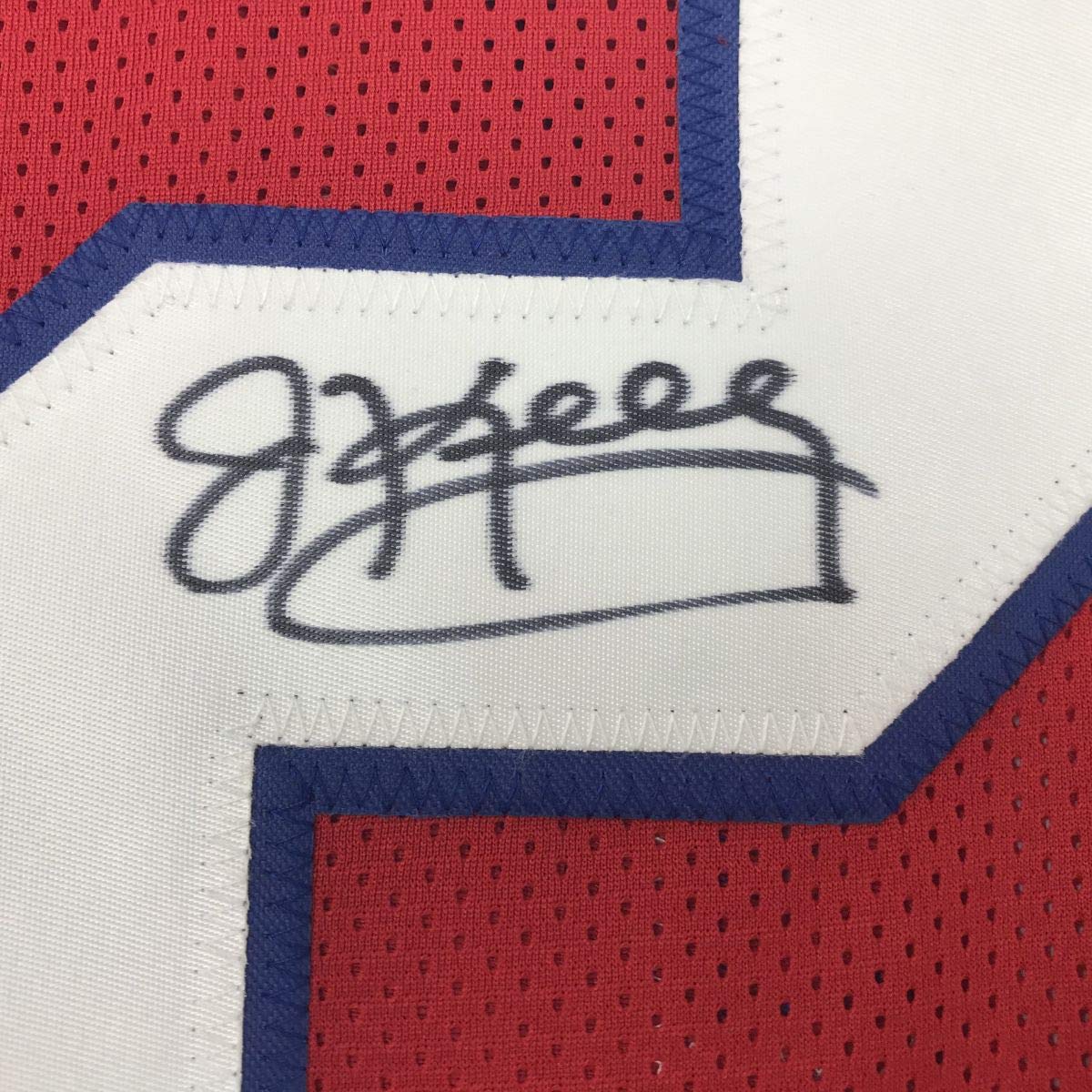 Autographed/Signed Jim Kelly Buffalo Red Football Jersey JSA COA