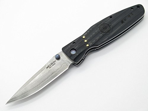 Mcusta Seki Japan Nobunaga MC-181D Micarta and VG-10 Damascus Folder Folding Knife