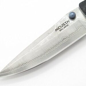 Mcusta Seki Japan Nobunaga MC-181D Micarta and VG-10 Damascus Folder Folding Knife