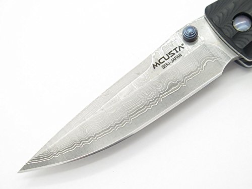 Mcusta Seki Japan Nobunaga MC-181D Micarta and VG-10 Damascus Folder Folding Knife