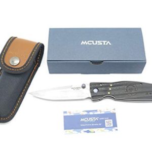 Mcusta Seki Japan Nobunaga MC-181D Micarta and VG-10 Damascus Folder Folding Knife