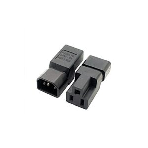 2 pack ups 3 prong plug adapter, goibalma iec 320 c14 3 pin male to 5-15r female plug receptacle power connector converter