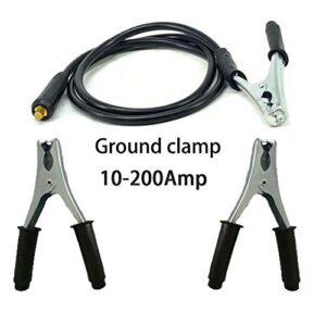 TOSENBA Welding Ground Clamp Earth and Cable Grounding Clip Fit Plasma Cutter Machine and Tig / Stick / MMA / MIG Welding Machine 10Feet 16mm² Connector DKJ10-25 Copper Grip Clip Clamp (3m，10feet)