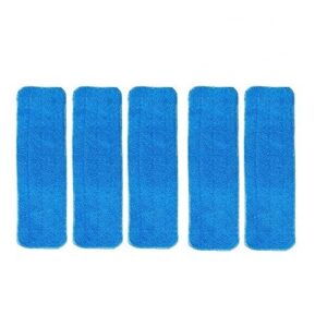 guard 5 pack microfiber mop pads, mop cleaning pads replacement head for 15" reveal spay mop,great for wet&dry,hardwood,laminate and tile floor, washable and reusable,fits home and commercial use,blue