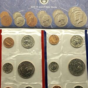 1991 P D US Mint Set 10 Pieces comes in US mint Packaging Brillent Uncirculated
