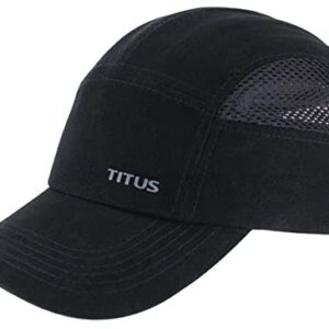 TITUS Lightweight Safety Bump Cap - Baseball Style Protective Hat (Black Vented)