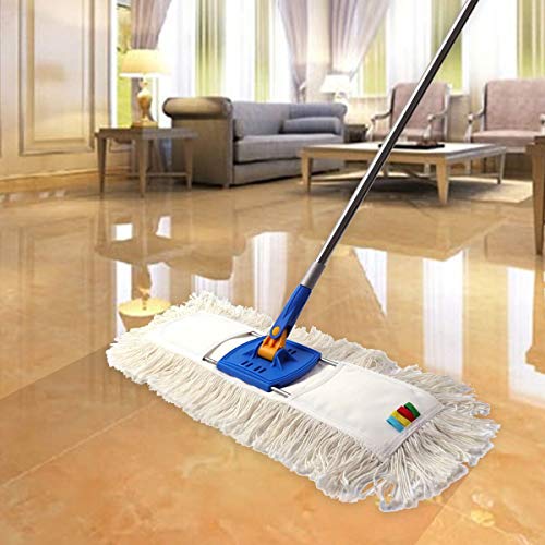 YCUTE Commercial Strength Cotton Dust Mop Refill, Thick Tufted Replacement Head for Home & Commercial Use, Fits Standard Size Mop Frame, Perfect for Hardwood, Laminate, Concrete (35")