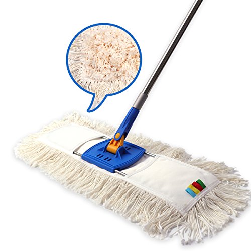 YCUTE Commercial Strength Cotton Dust Mop Refill, Thick Tufted Replacement Head for Home & Commercial Use, Fits Standard Size Mop Frame, Perfect for Hardwood, Laminate, Concrete (35")