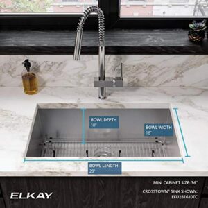 Elkay Crosstown 16 Gauge Stainless Steel, 30-1/2" x 18-1/2" x 10" Single Bowl Undermount Sink Kit