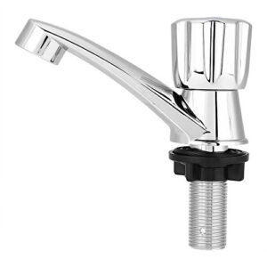 Fdit Water Tap Single Cold Faucet Water Nozzle G1/2 Bathroom Basin Kitchen Sink Rest Room Washing Basin Accessories ABS(Knob Handle)