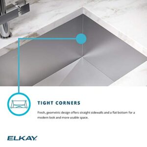 Elkay Crosstown 16 Gauge Stainless Steel 16" x 18-1/2" x 10", Single Bowl Undermount Sink Kit , Polished Satin - EFU131610TC