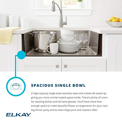 Elkay Crosstown 16 Gauge Stainless Steel 16" x 18-1/2" x 10", Single Bowl Undermount Sink Kit , Polished Satin - EFU131610TC