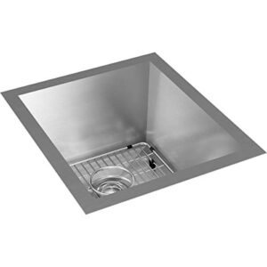 Elkay Crosstown 16 Gauge Stainless Steel 16" x 18-1/2" x 10", Single Bowl Undermount Sink Kit , Polished Satin - EFU131610TC