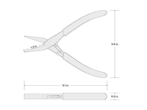 TEKTON Mini Flat Nose Pliers (Smooth Jaw) | PMN23001