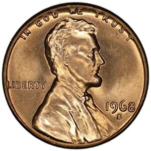 1968 s lincoln wheat penny brilliant uncirculated