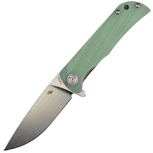 eafengrow ch3001-g10 folding knives d2 steel blade g10 material handle outdoor camping knife hunting survival hand edc tools (jade)