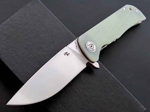 Eafengrow CH3001-G10 Folding Knives D2 Steel Blade G10 Material Handle Outdoor Camping Knife Hunting Survival Hand EDC Tools (Jade)