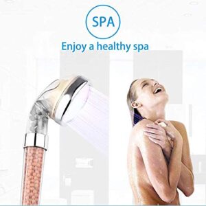 PRUGNA Filter Shower Head with Hose and Shower Arm Bracket, High Pressure & Water Saving Handheld Shower, 3-Settings Filter Showerhead for Dry Hair & Skin SPA