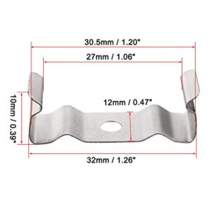 uxcell T8 Clips Bracket Hanger for Integrated Tube Light Fixture, Nickel-Plated Manganese Steel, Pack of 35