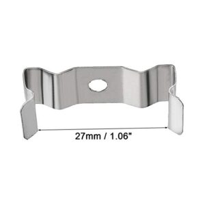 uxcell T8 Clips Bracket Hanger for Integrated Tube Light Fixture, Nickel-Plated Manganese Steel, Pack of 35