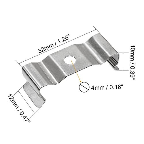 uxcell T8 Clips Bracket Hanger for Integrated Tube Light Fixture, Nickel-Plated Manganese Steel, Pack of 35