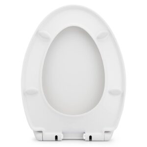 BATH ROYALE BR237-00 White MasterSuite Elongated Toilet Seat Slow Close, Scratch Resistant, Replacement Toilet Seat Fits All Toilet Brands including Kohler, Toto and American Standard