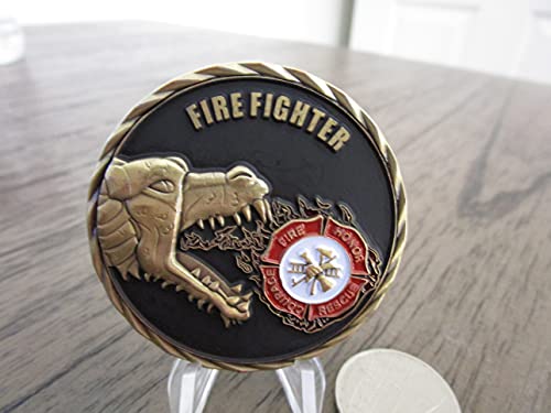 Firefighter Fireman First Responder First in Last Out 911 Skull Challenge Coin