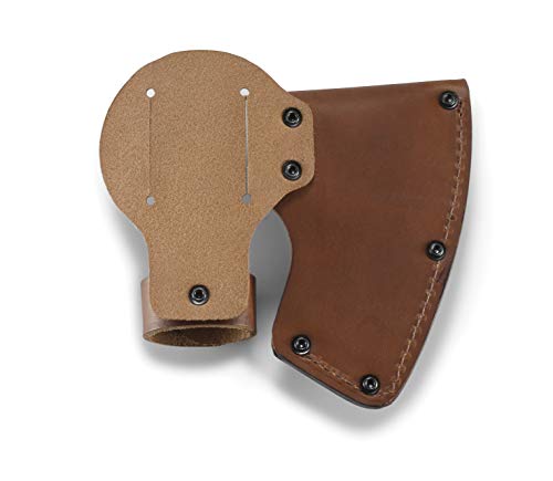 CRKT Freyr Axe Sheath: Full Grained Leather, Multiple Snaps, Belt Loops for Secure Carry of Axe, for Use with CRKT 2746 D2746