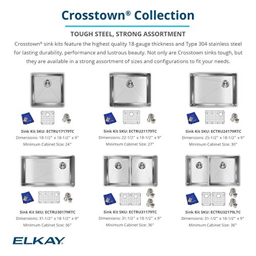 Elkay ECTRU32179LTC Crosstown Sink, 32", 0