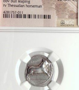 GR 380-350 BC Ancient Greece Antique Silver Greek Coin AR Drachm Choice Very Fine NGC