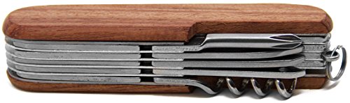 Tough Stainless Steel Multi-function Tool 11-in-1 Pocket Knife With Wooden Handle