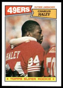 1987 topps #125 charles haley rc rookie card san francisco 49ers