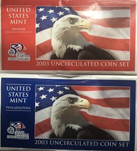 2003 p d us mint set 20 coins comes in original us mint packaging uncirculated