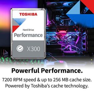 Toshiba X300 10TB Performance & Gaming 3.5-Inch Internal Hard Drive - CMR SATA 6 GB/s 7200 RPM 256 MB Cache - HDWR11AXZSTA