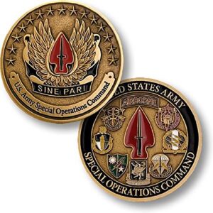 u.s. army special operations command sine pari challenge coin