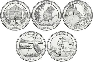 2015 p, d bu national parks quarters - 10 coin set uncirculated