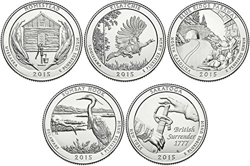 2015 P, D BU National Parks Quarters - 10 coin Set Uncirculated