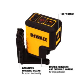 DEWALT Laser Level, 3 Spot Laser, Red (DW08302)