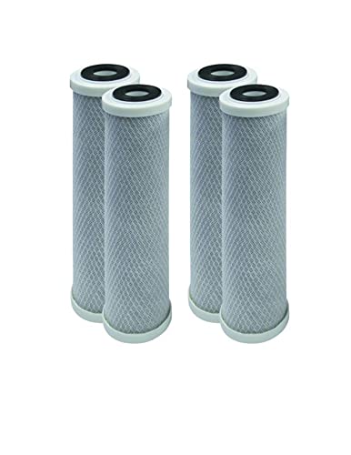 CFS – 4 Pack Activated Carbon Block Water Filter Cartridges Compatible with Rainsoft 21179 Model – Removes Bad Taste & Odor – Whole House Replacement Filter Cartridge – Universal 10" Filter Cartridge