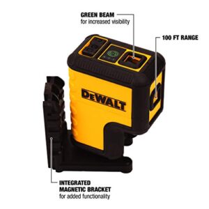 DEWALT Laser Level, 3 Spot Green, 120-Foot (DW08302CG)