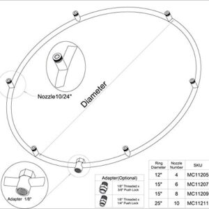 mistcooling Stainless Steel Fan Misting Ring