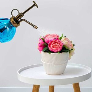 SENLIXIN Plant Mister Flower Water Spray Bottle Can Pot | Vintage Pumpkin Style Decorative Glass Plant Atomizer Watering Can Pot with Top Pump for Indoor Potted Plants Terrariums Flowers