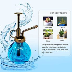 SENLIXIN Plant Mister Flower Water Spray Bottle Can Pot | Vintage Pumpkin Style Decorative Glass Plant Atomizer Watering Can Pot with Top Pump for Indoor Potted Plants Terrariums Flowers